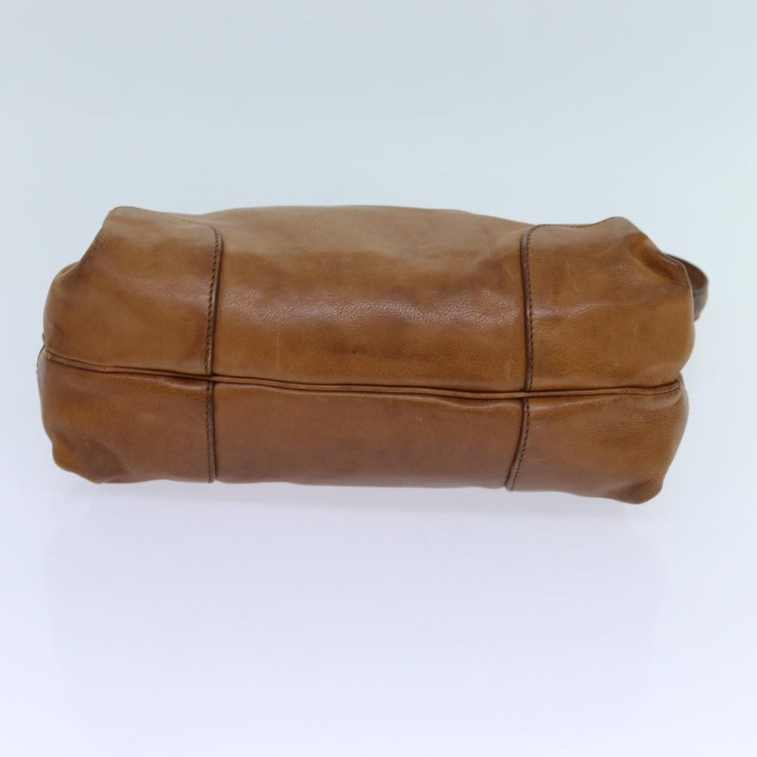 Celine Shoulder Bag Leather Brown  hk1239