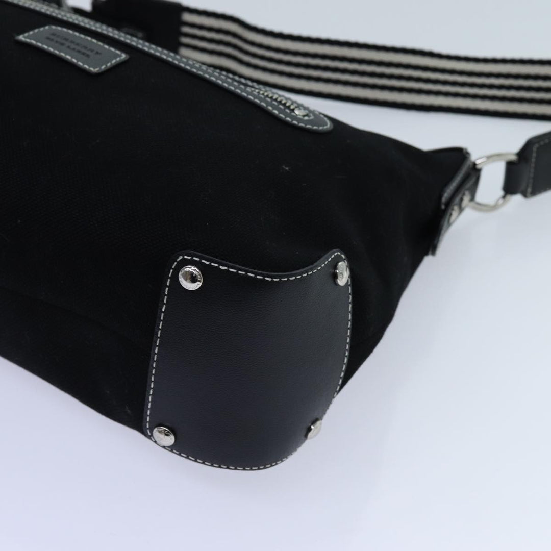 Burberry Blue Label Shoulder Bag Canvas Black Auth hk1263