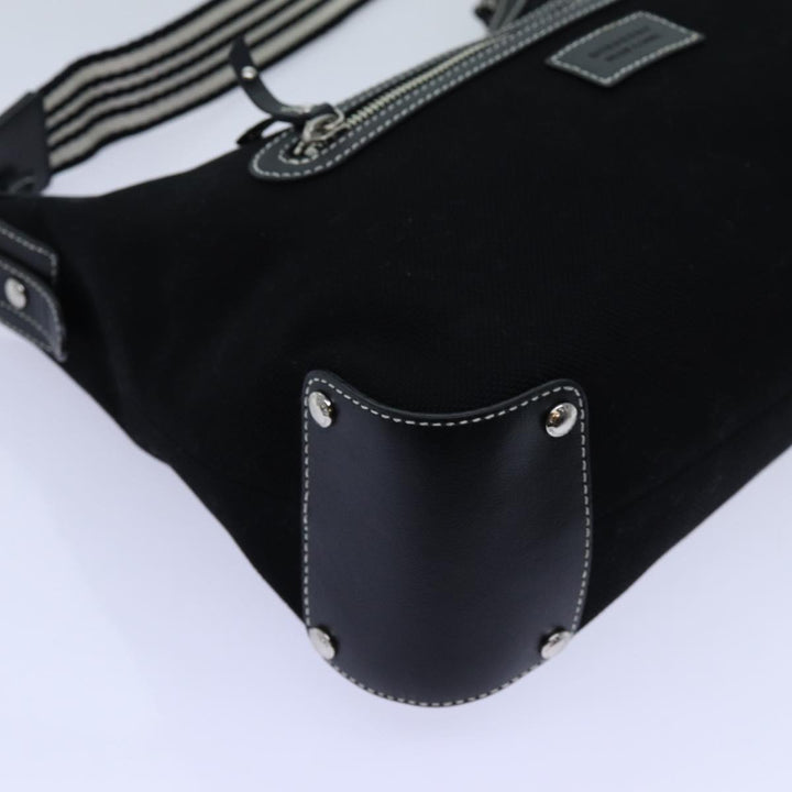 Burberry Blue Label Shoulder Bag Canvas Black Auth hk1263