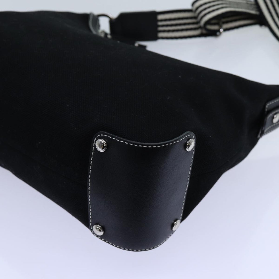 Burberry Blue Label Shoulder Bag Canvas Black Auth hk1263