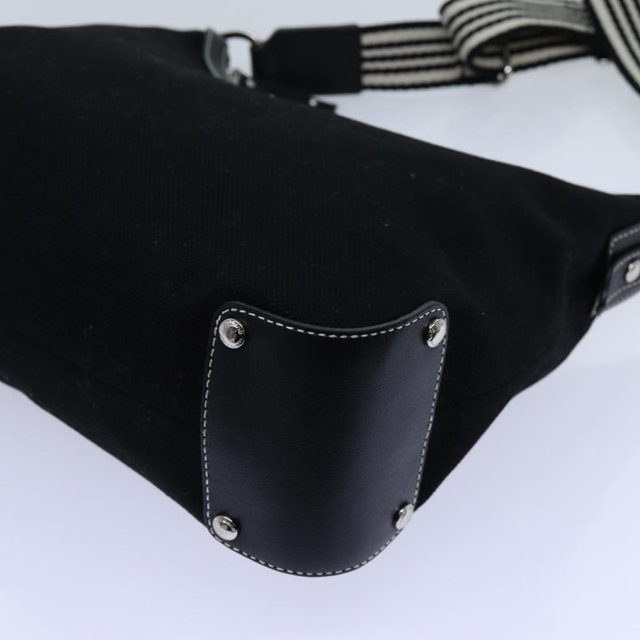 Burberry Blue Label Shoulder Bag Canvas Black Auth hk1263