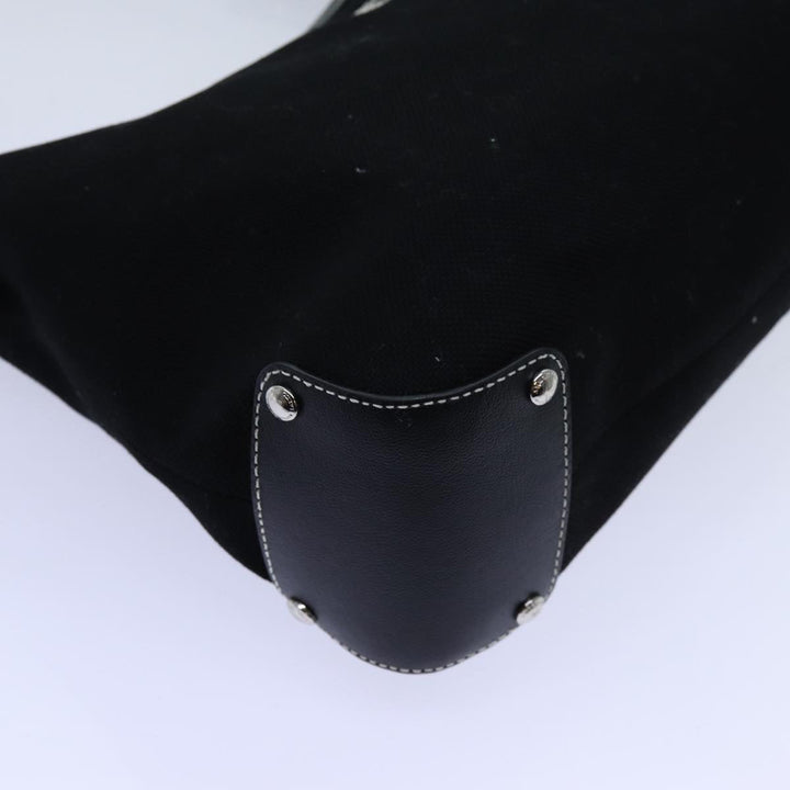 Burberry Blue Label Shoulder Bag Canvas Black Auth hk1263