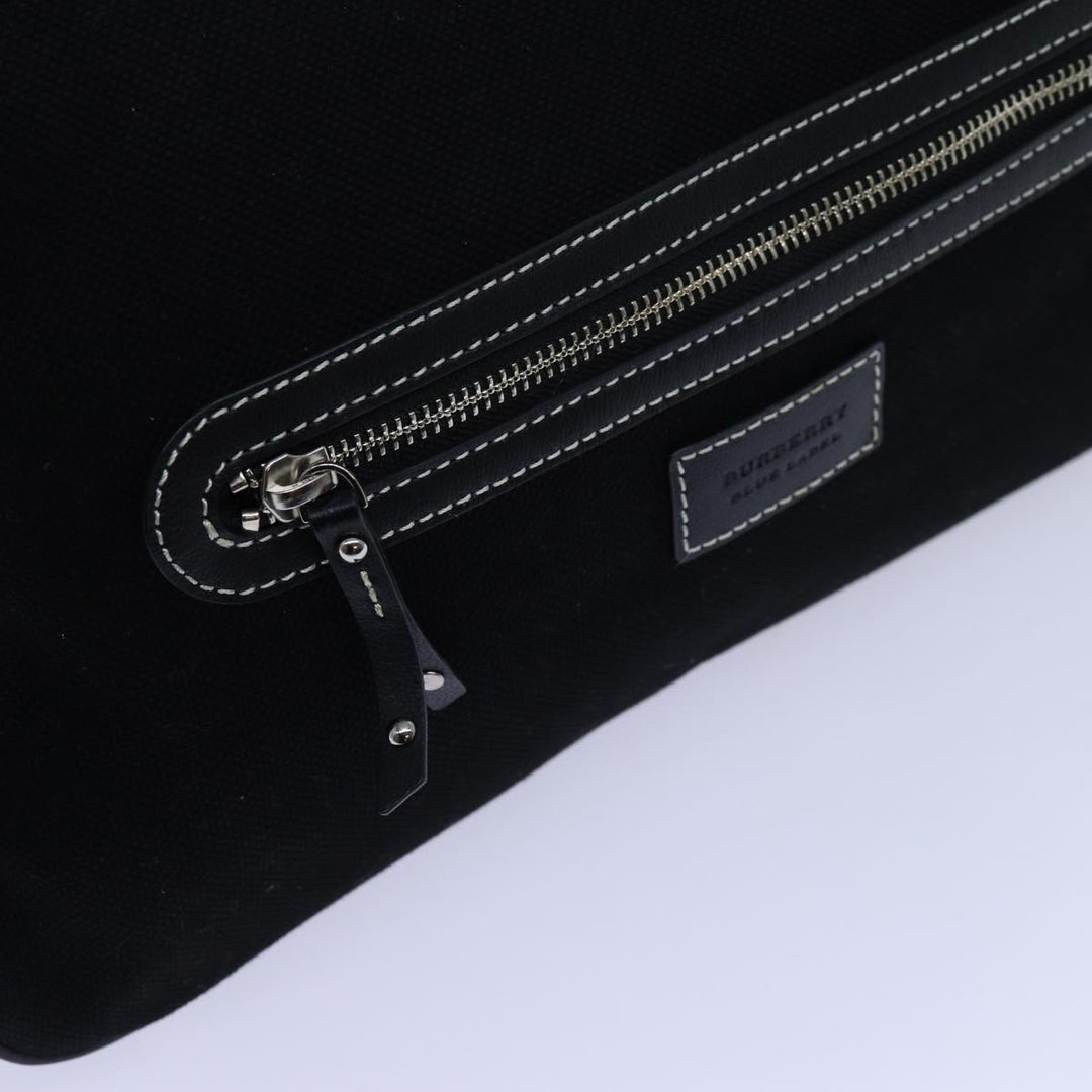Burberry Blue Label Shoulder Bag Canvas Black Auth hk1263