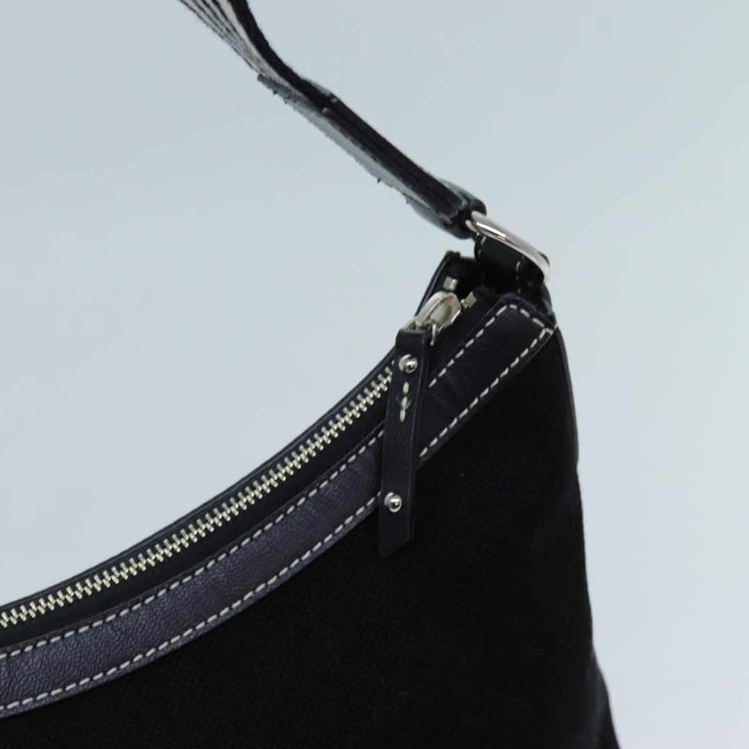 Burberry Blue Label Shoulder Bag Canvas Black Auth hk1263