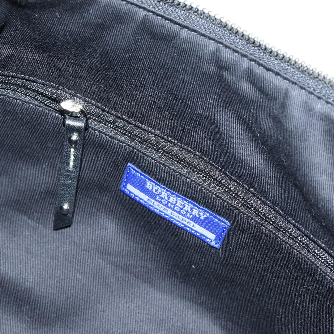 Burberry Blue Label Shoulder Bag Canvas Black Auth hk1263