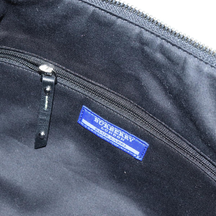 Burberry Blue Label Shoulder Bag Canvas Black Auth hk1263