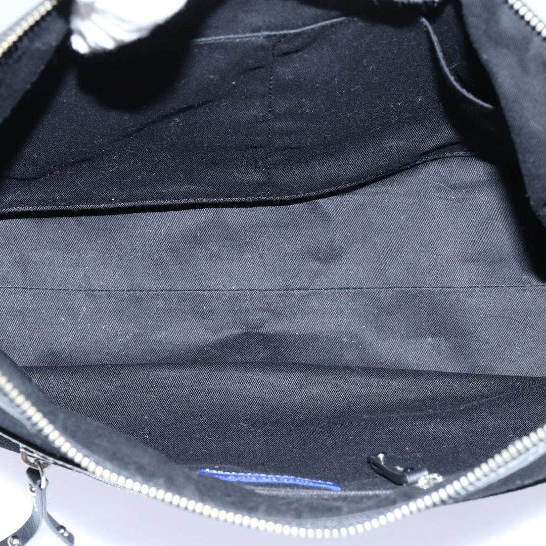 Burberry Blue Label Shoulder Bag Canvas Black Auth hk1263