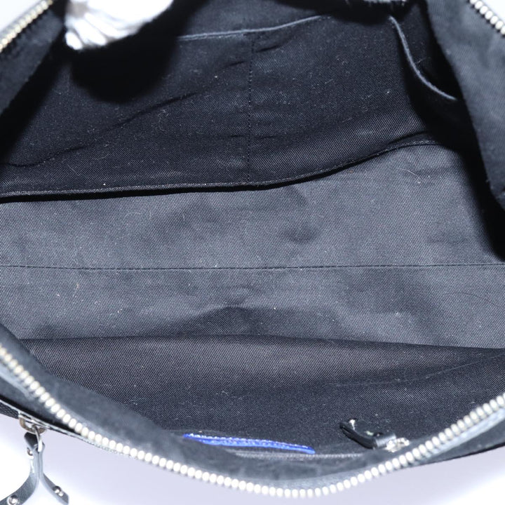 Burberry Blue Label Shoulder Bag Canvas Black Auth hk1263