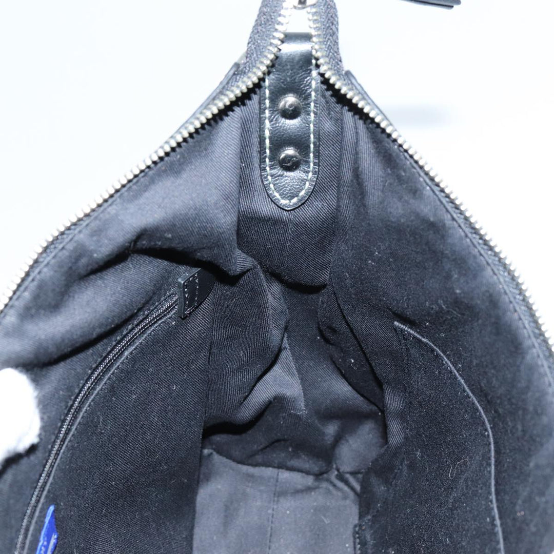 Burberry Blue Label Shoulder Bag Canvas Black Auth hk1263