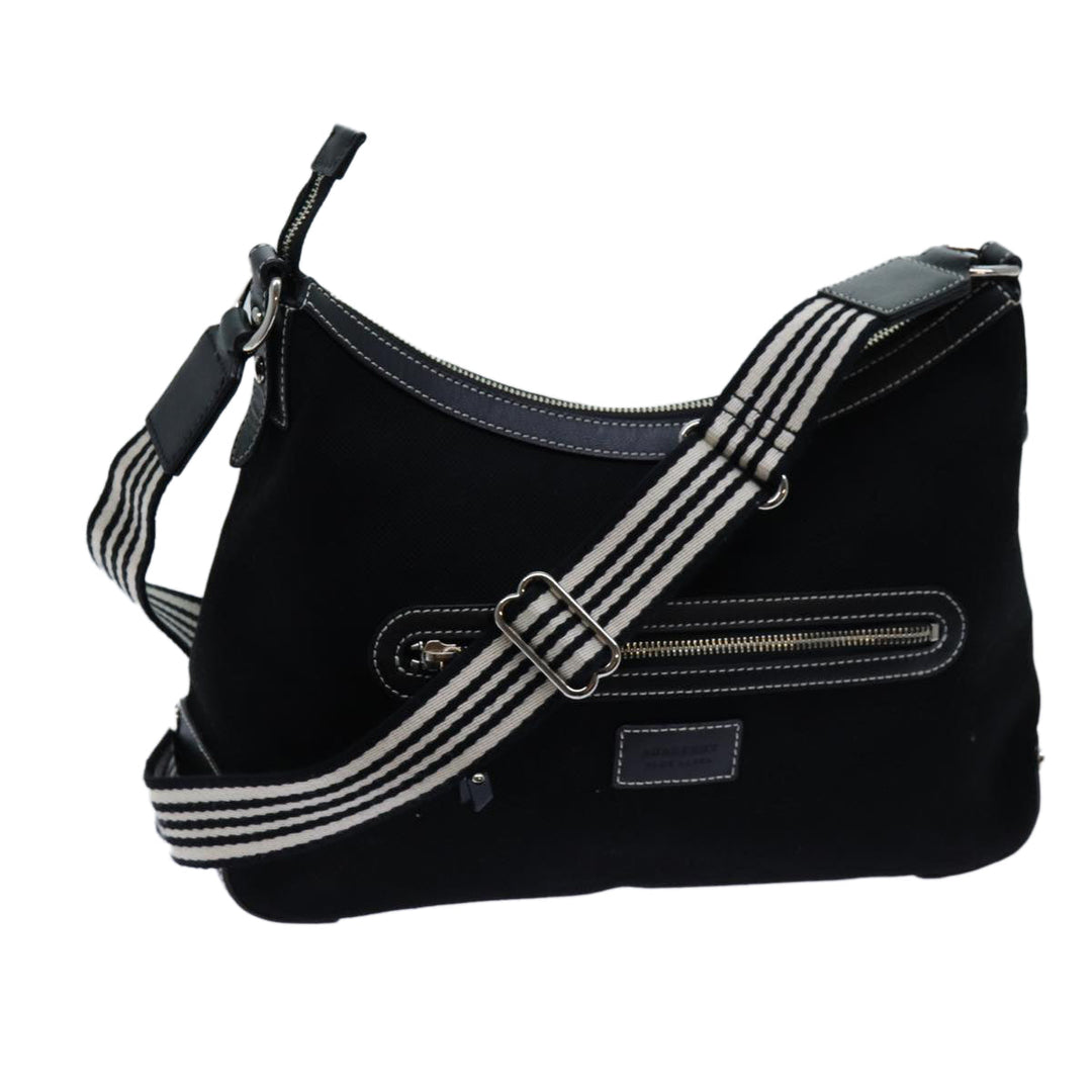 Burberry Blue Label Shoulder Bag Canvas Black Auth hk1263