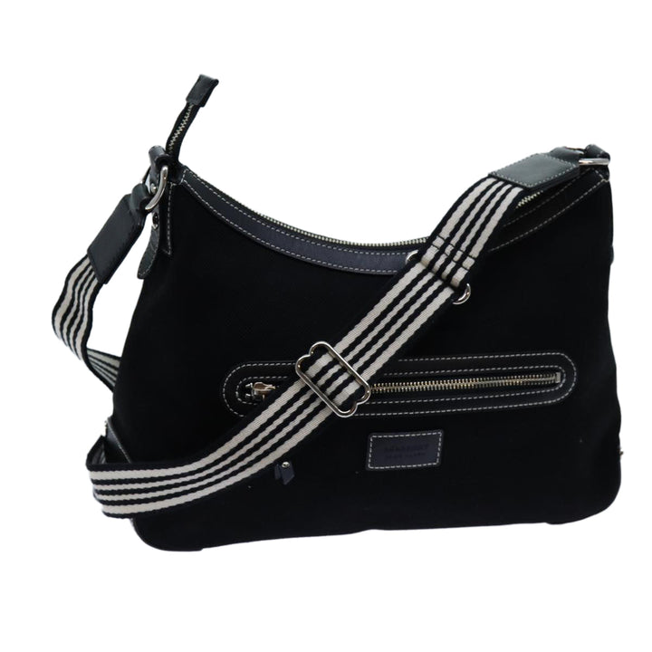 Burberry Blue Label Shoulder Bag Canvas Black Auth hk1263