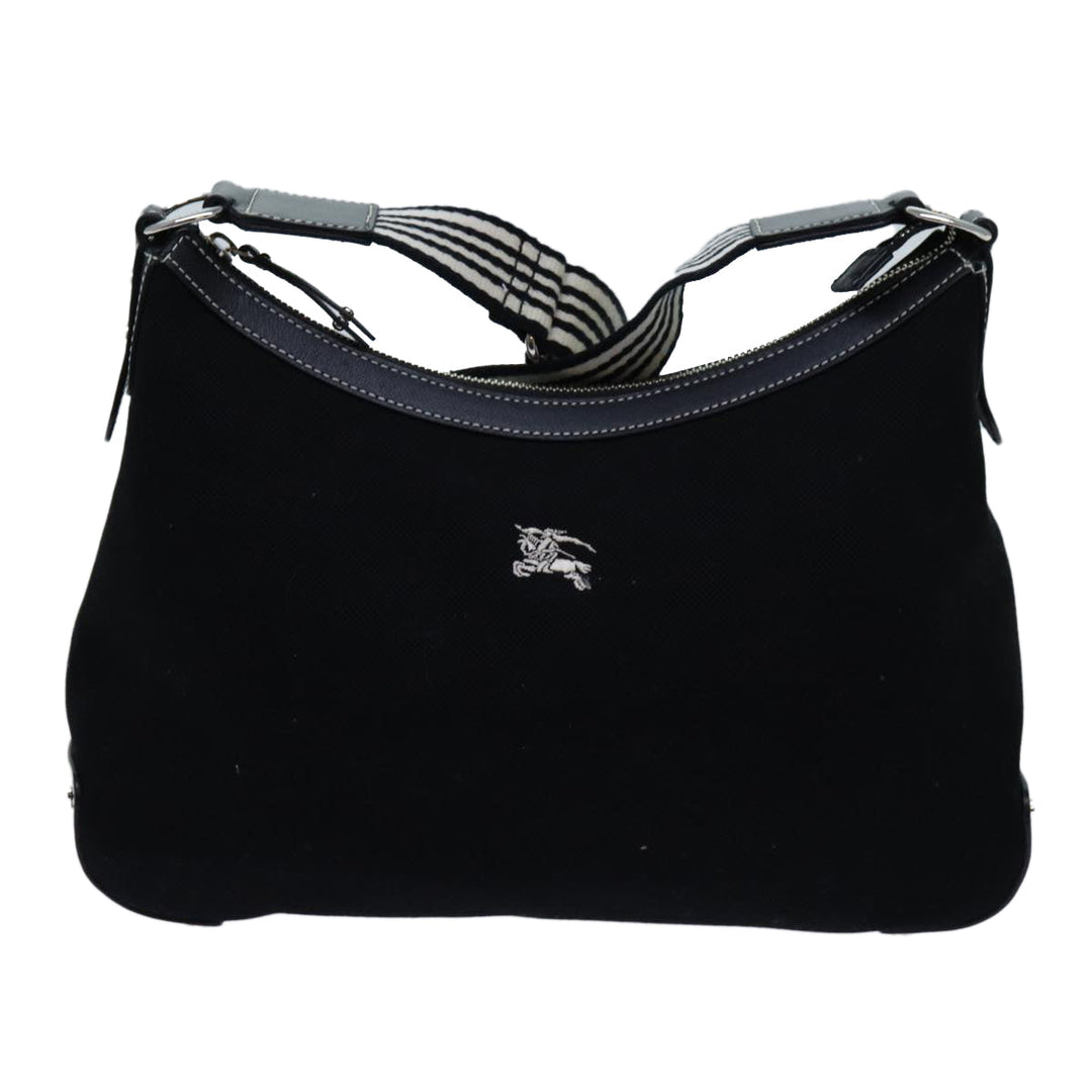 Burberry Blue Label Shoulder Bag Canvas Black Auth hk1263