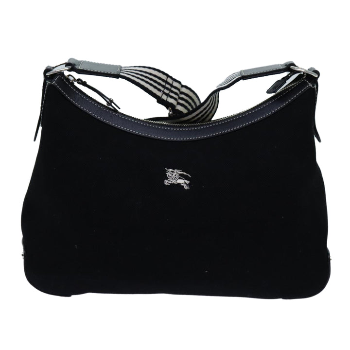 Burberry Blue Label Shoulder Bag Canvas Black Auth hk1263