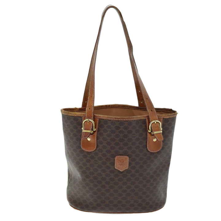 Celine Macadam Canvas Tote Bag PVC Brown Auth hk1312