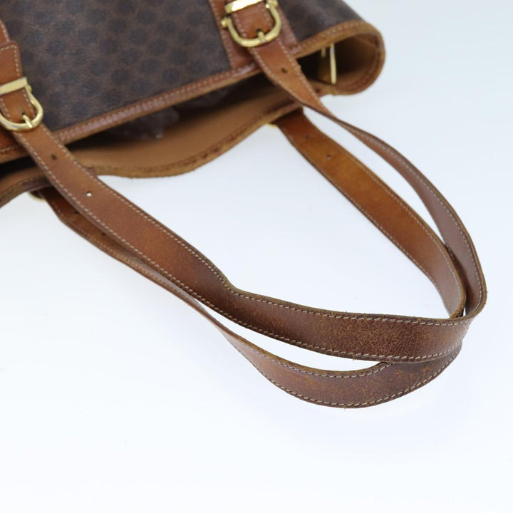 Celine Macadam Canvas Tote Bag PVC Brown Auth hk1312