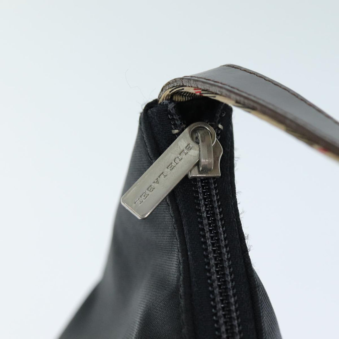 Burberry Nova Check Shoulder Bag Nylon Black Beige Auth hk1319