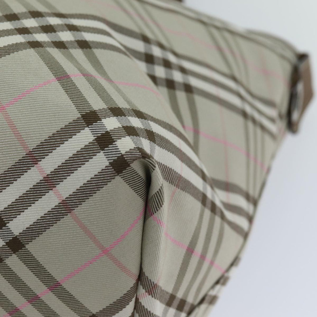 Burberry Nova Check Reversible Tote Bag Nylon Beige Auth hk1321