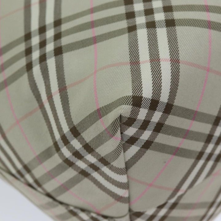 Burberry Nova Check Reversible Tote Bag Nylon Beige Auth hk1321