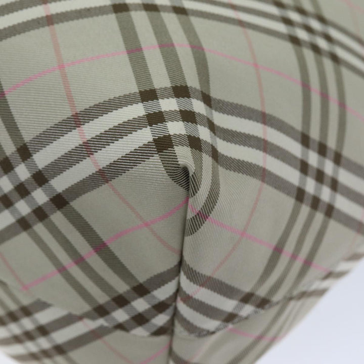 Burberry Nova Check Reversible Tote Bag Nylon Beige Auth hk1321
