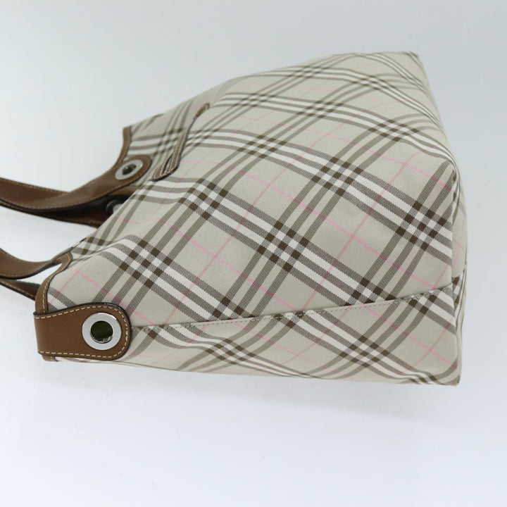 Burberry Nova Check Reversible Tote Bag Nylon Beige Auth hk1321