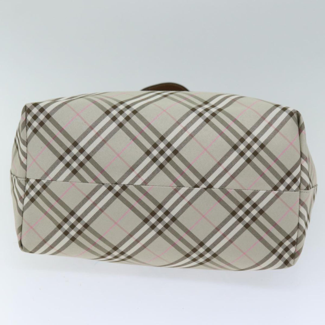 Burberry Nova Check Reversible Tote Bag Nylon Beige Auth hk1321