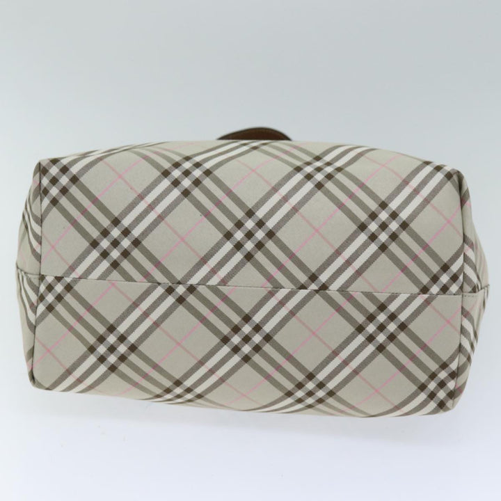 Burberry Nova Check Reversible Tote Bag Nylon Beige Auth hk1321