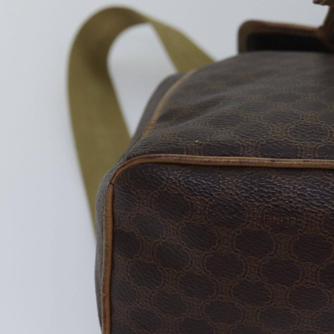Top Quality Celine Macadam Canvas Backpack PVC Brown Auth hk1383