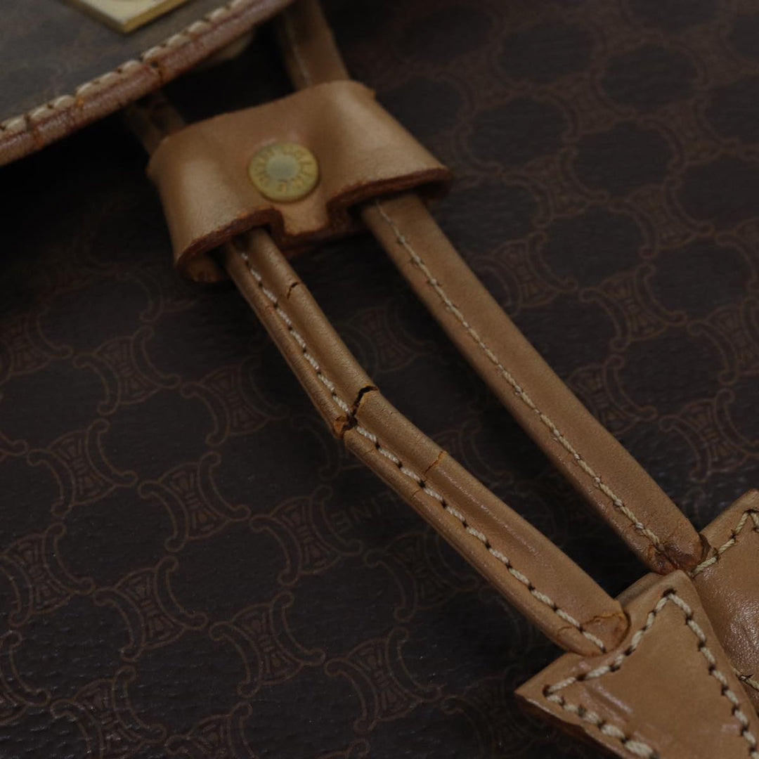 Top Quality Celine Macadam Canvas Backpack PVC Brown Auth hk1383
