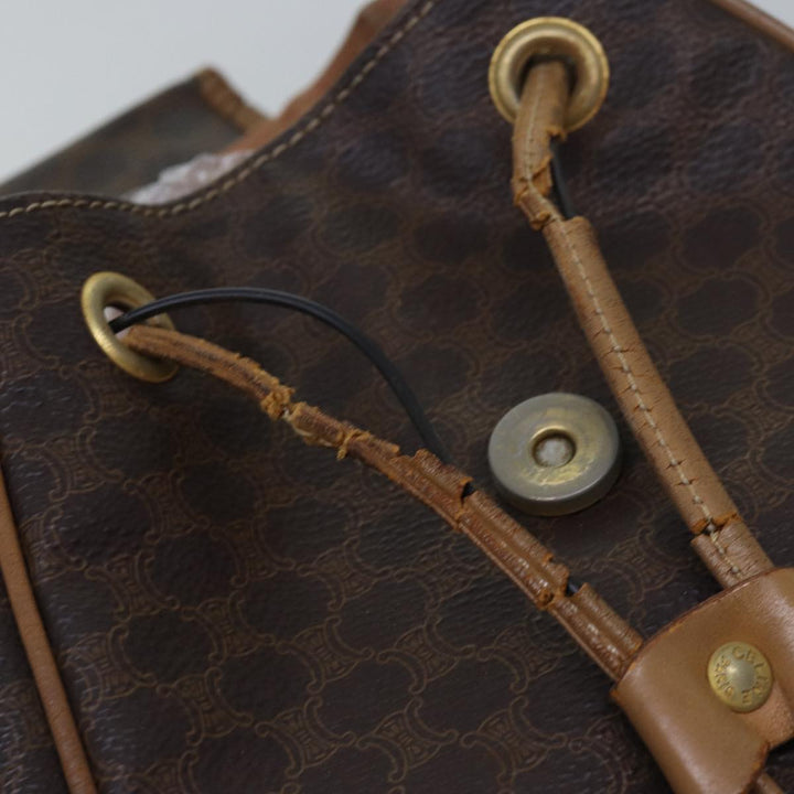 Top Quality Celine Macadam Canvas Backpack PVC Brown Auth hk1383