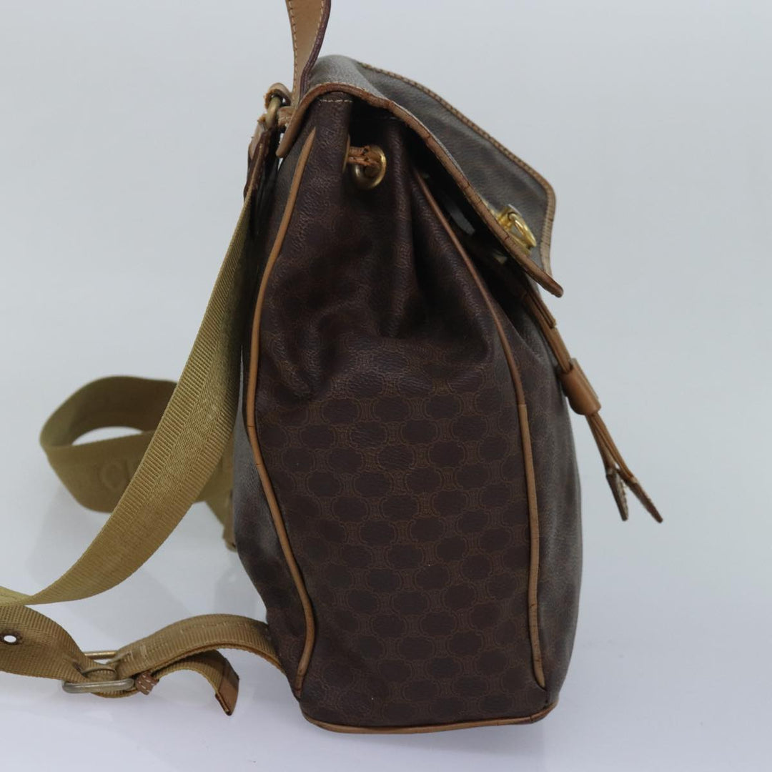 Top Quality Celine Macadam Canvas Backpack PVC Brown Auth hk1383