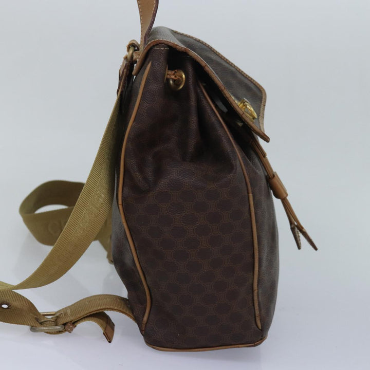 Top Quality Celine Macadam Canvas Backpack PVC Brown Auth hk1383
