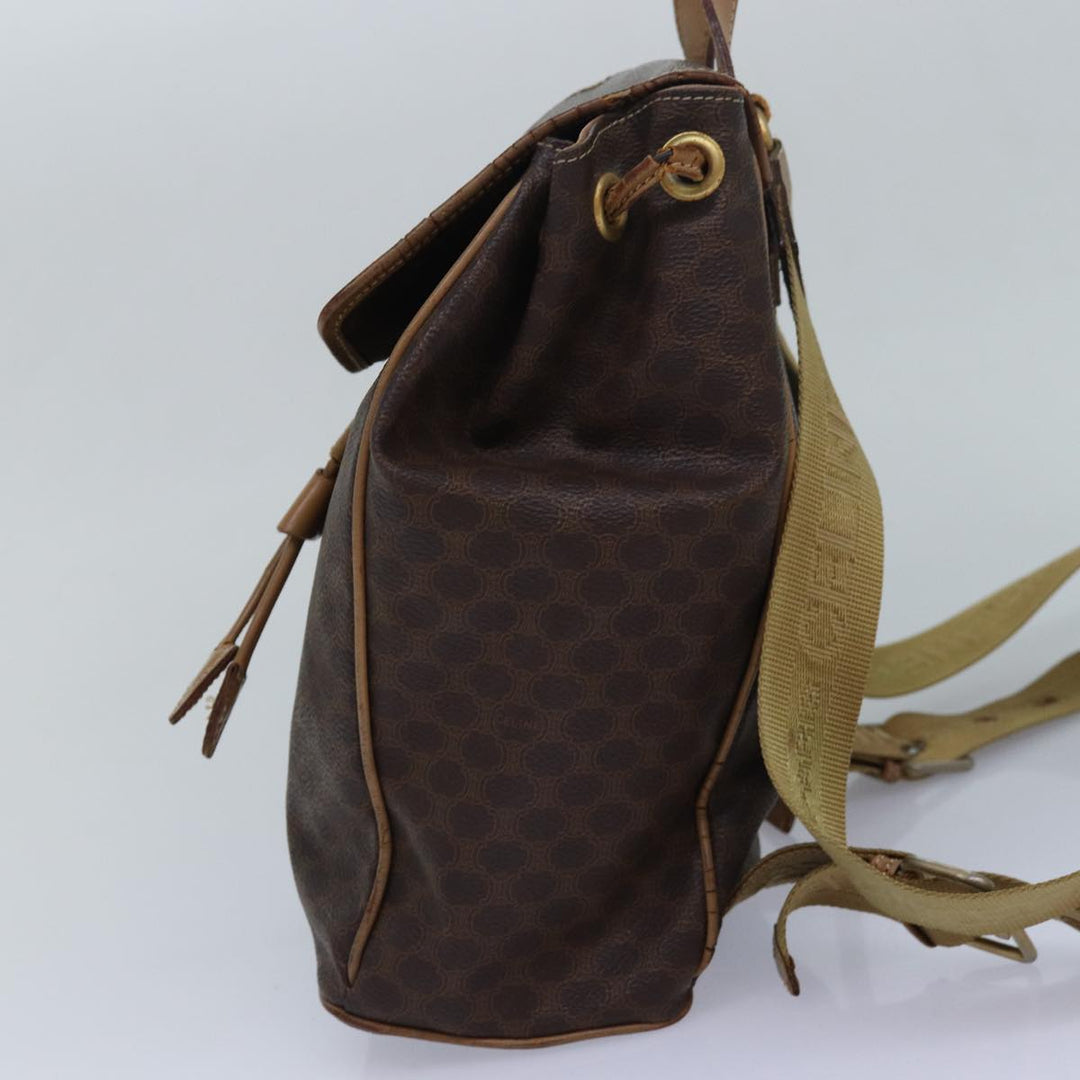 Top Quality Celine Macadam Canvas Backpack PVC Brown Auth hk1383
