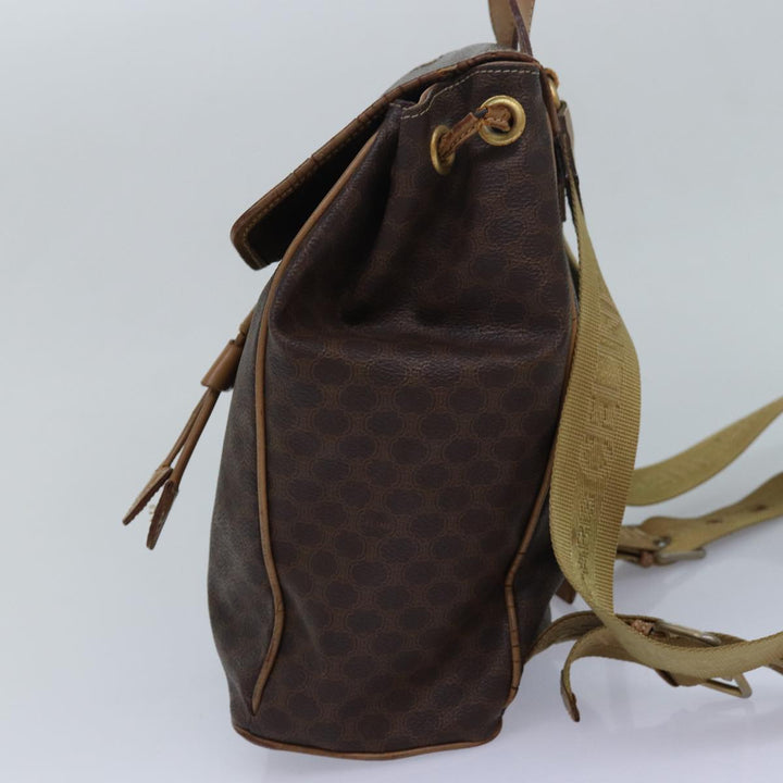 Top Quality Celine Macadam Canvas Backpack PVC Brown Auth hk1383