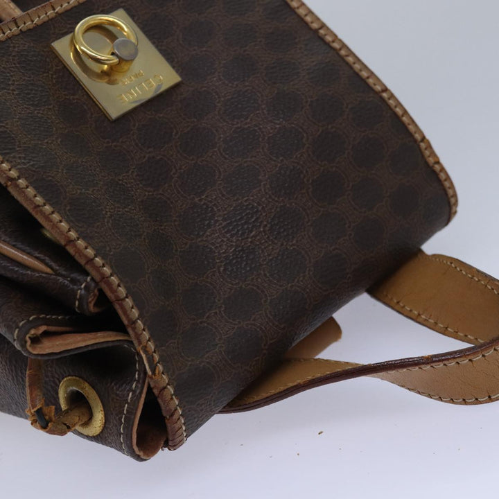 Top Quality Celine Macadam Canvas Backpack PVC Brown Auth hk1383