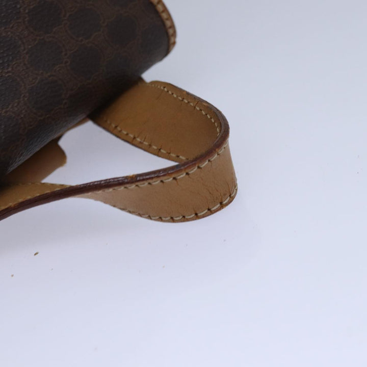 Top Quality Celine Macadam Canvas Backpack PVC Brown Auth hk1383