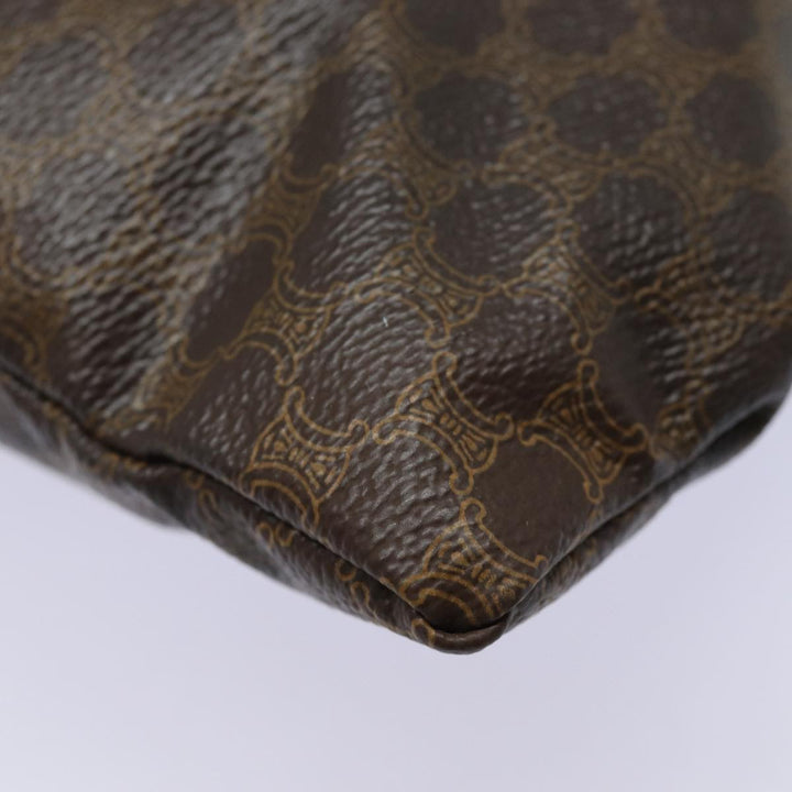 Celine Macadam Canvas Tote Bag PVC Leather Brown Auth hk1430