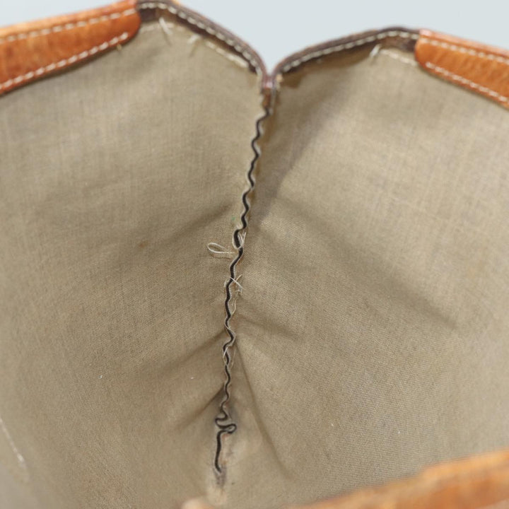 Celine Macadam Canvas Tote Bag PVC Leather Brown Auth hk1430