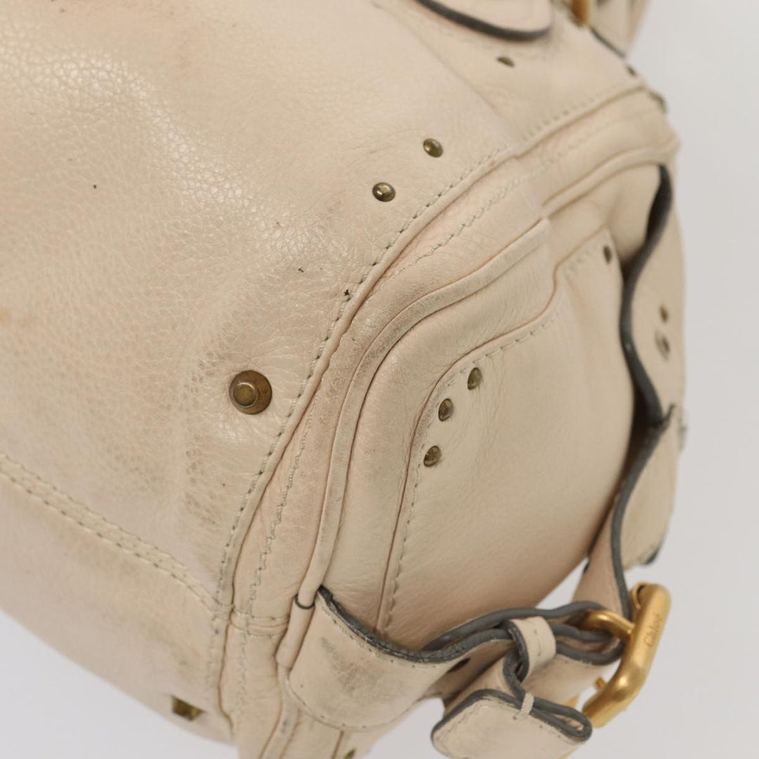 Chloe Paddington Hand Bag Leather Vanilla hk1448