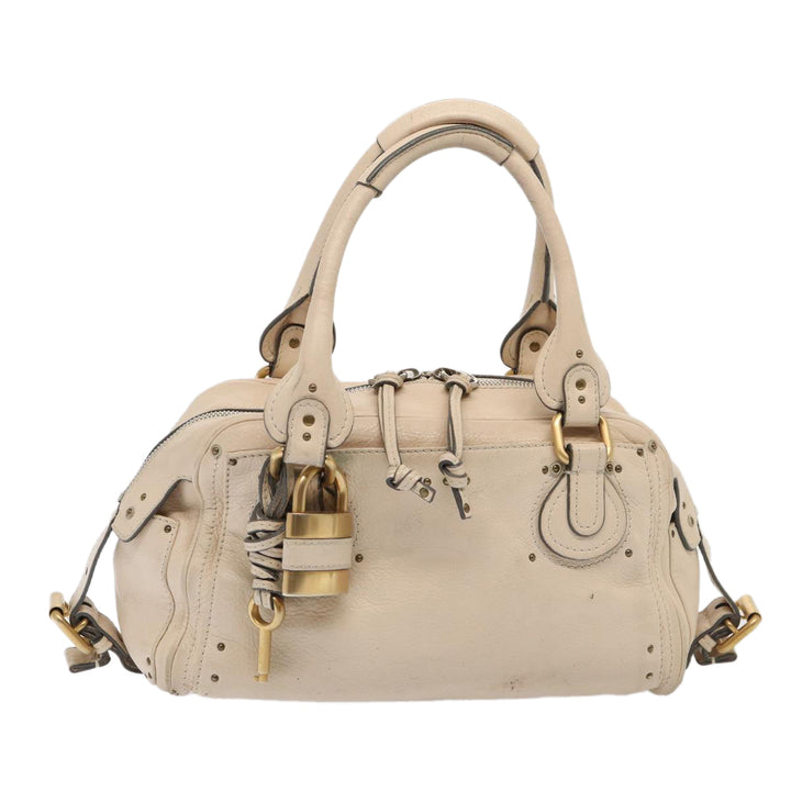 Chloe Paddington Hand Bag Leather Vanilla hk1448
