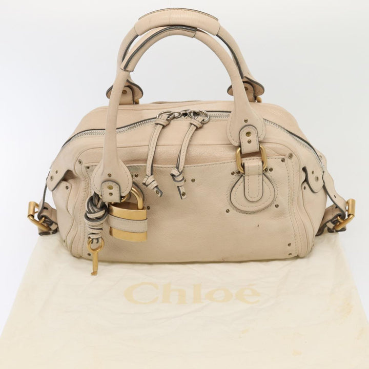 Chloe Paddington Hand Bag Leather Vanilla hk1448