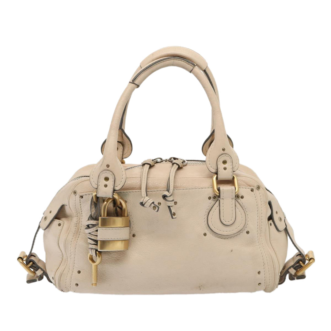 Chloe Paddington Hand Bag Leather Vanilla hk1448