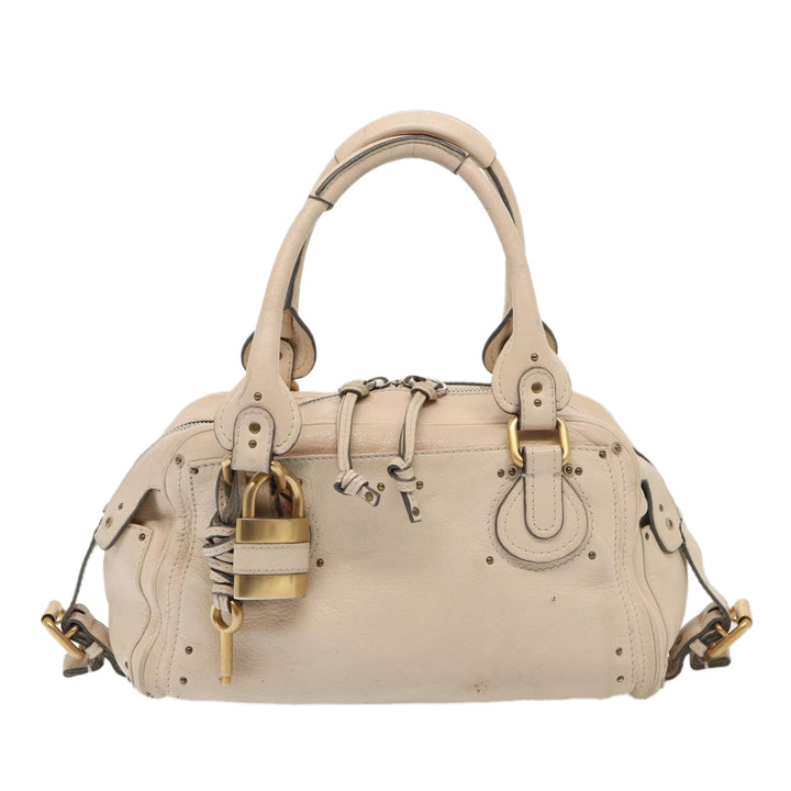 Chloe Paddington Hand Bag Leather Vanilla hk1448
