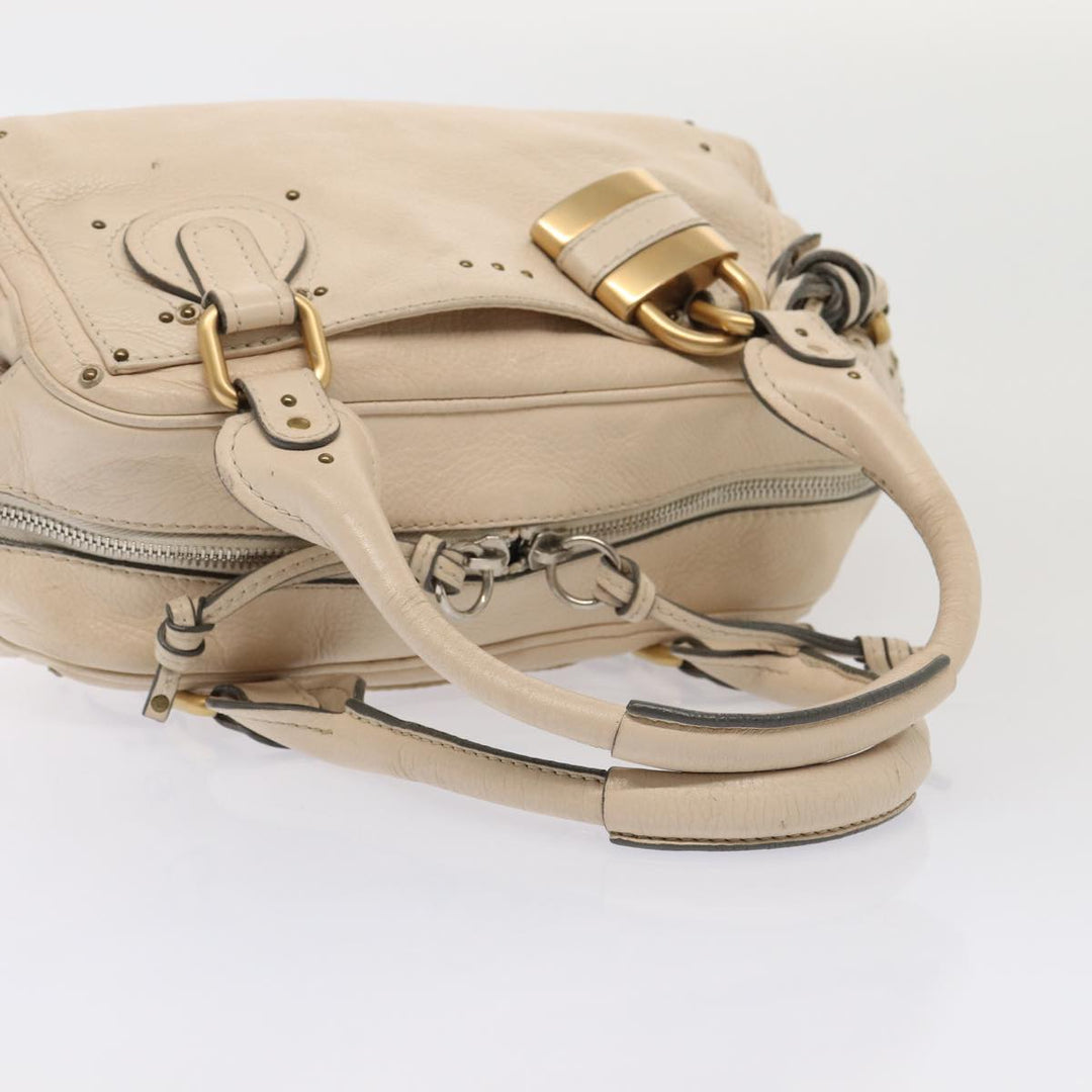 Chloe Paddington Hand Bag Leather Vanilla hk1448