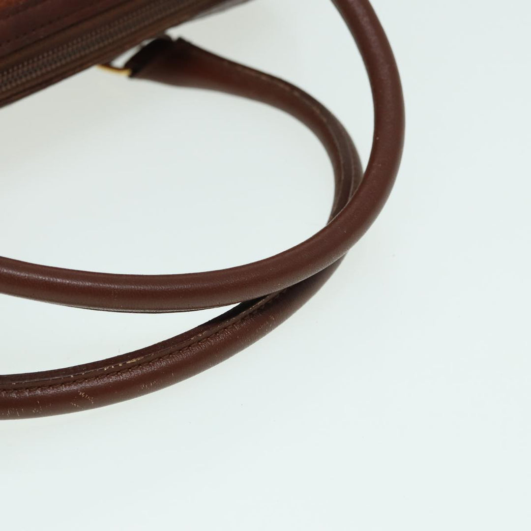 BurberrySs Hand Bag Leather Brown Auth hk1457