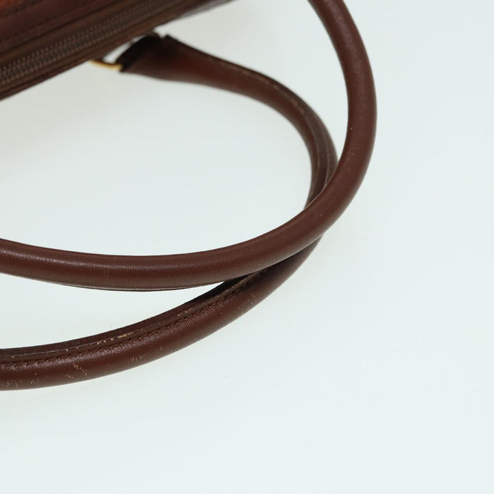 BurberrySs Hand Bag Leather Brown Auth hk1457