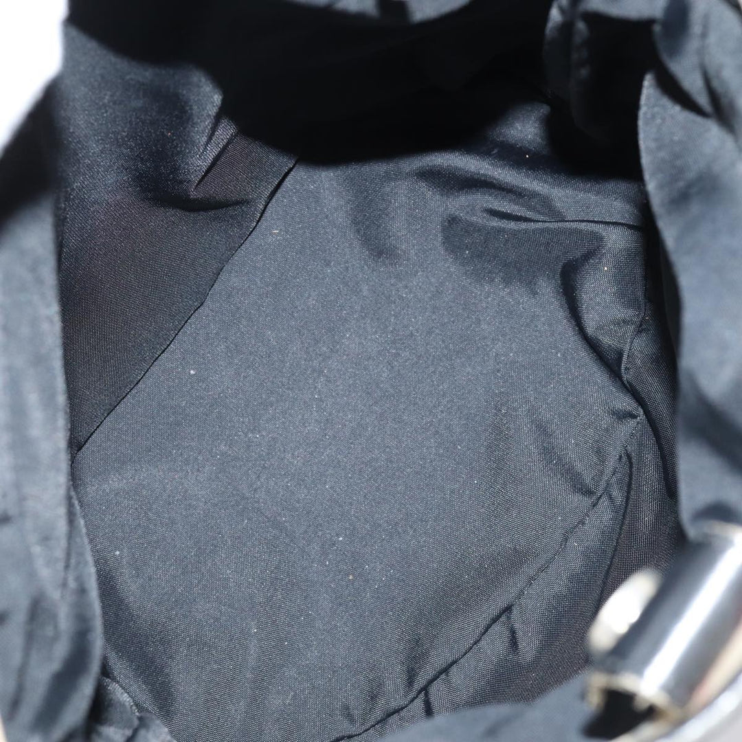 BurberrySs Nova Check Blue Label Tote Bag Nylon Beige Black Auth hk1462
