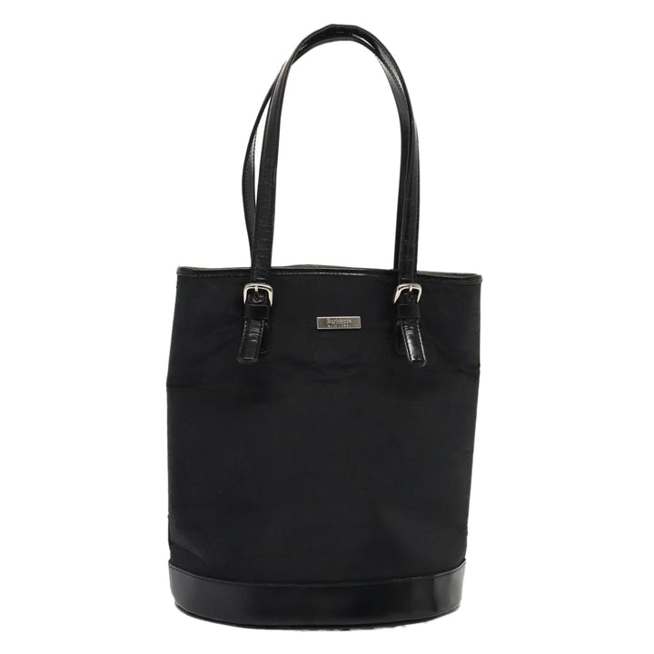 BurberrySs Nova Check Blue Label Tote Bag Nylon Beige Black Auth hk1462