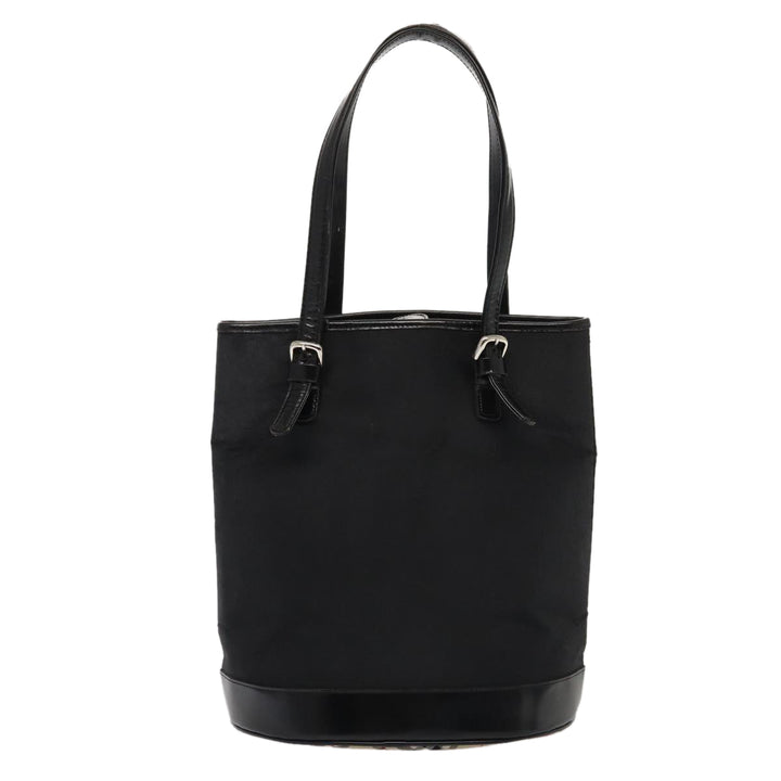 BurberrySs Nova Check Blue Label Tote Bag Nylon Beige Black Auth hk1462