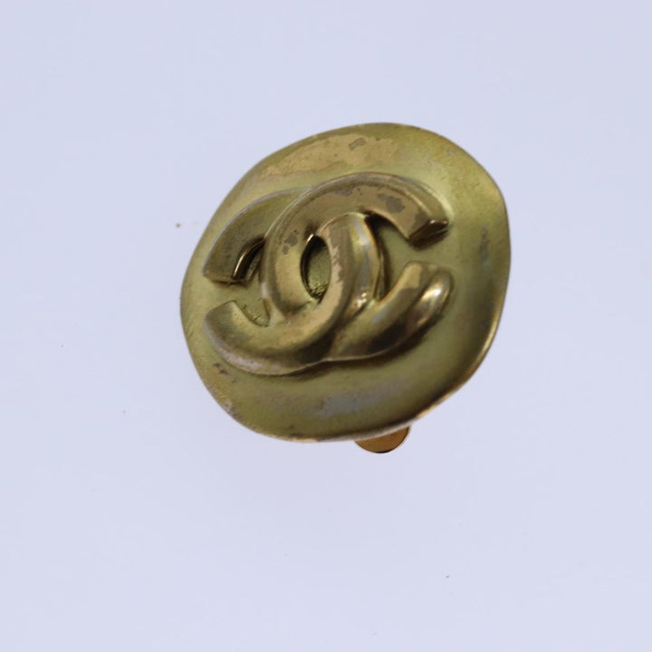 Top Quality Chanel COCO Mark Earring metal Gold CC Auth hk1464