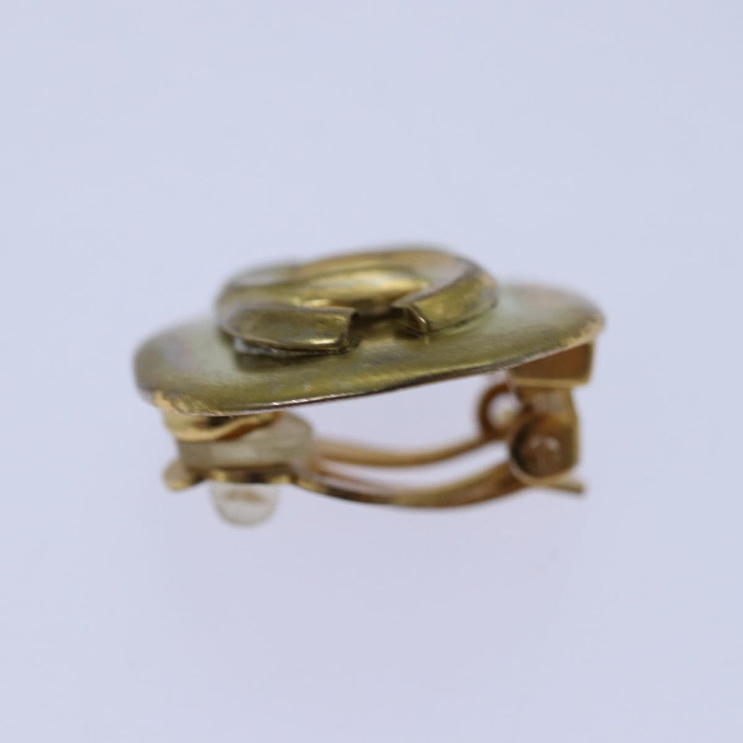 Top Quality Chanel COCO Mark Earring metal Gold CC Auth hk1464